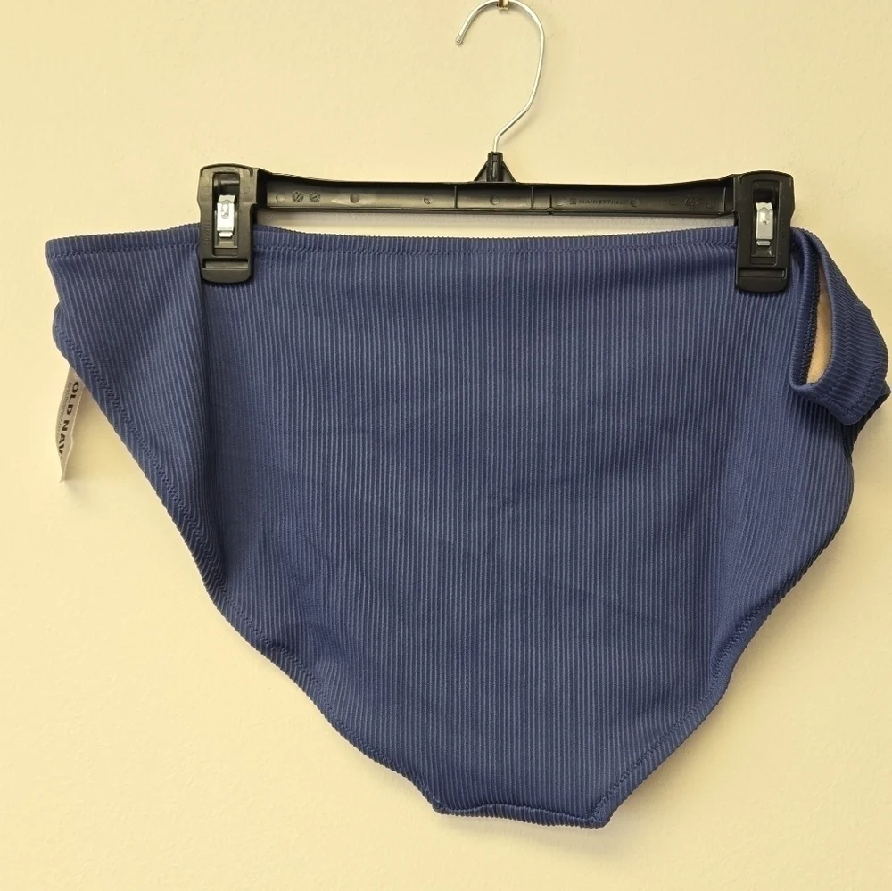 Old Navy Classic Rib Knit Bikini Swim Bottom Seaborne Blue XXL